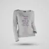 Naan 7Th Pass Na, Neenge Sslc Fail Women's Long Sleeve T-Shirt in Grey Melange Color