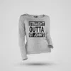 Straight Outta St. Johns Women's Long Sleeve T-Shirt in Grey Melange Color