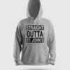 Straight Outta St. Johns Men/Unisex Hoodie in Grey Melange Color