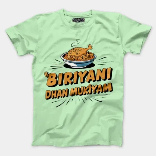 Biriyani dhan mukiyam men/unisex t-shirt in jade color