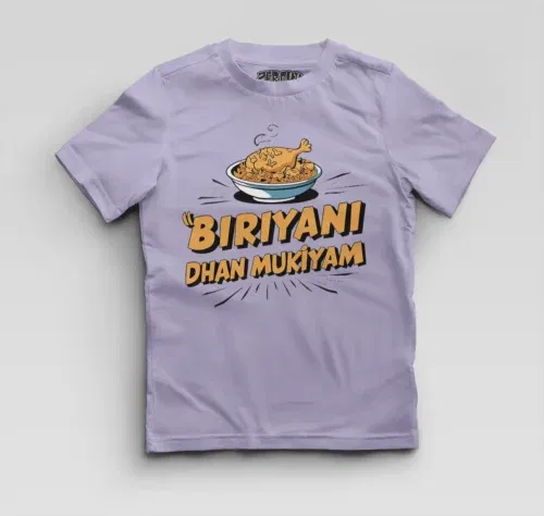 Biriyani dhan mukiyam boys round neck t-shirt in lavender color