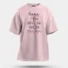 Naan 7Th Pass Na, Neenge Sslc Fail Men/Unisex Oversized T-Shirt in Light Baby Pink Color