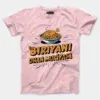 Biriyani Dhan Mukiyam Men/Unisex T-Shirt in Light Baby Pink Color