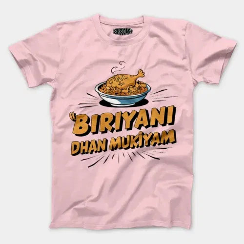 Biriyani dhan mukiyam men/unisex t-shirt in light baby pink color