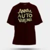Anna Auto Varuma Men/Unisex Oversized T-Shirt in Maroon Color
