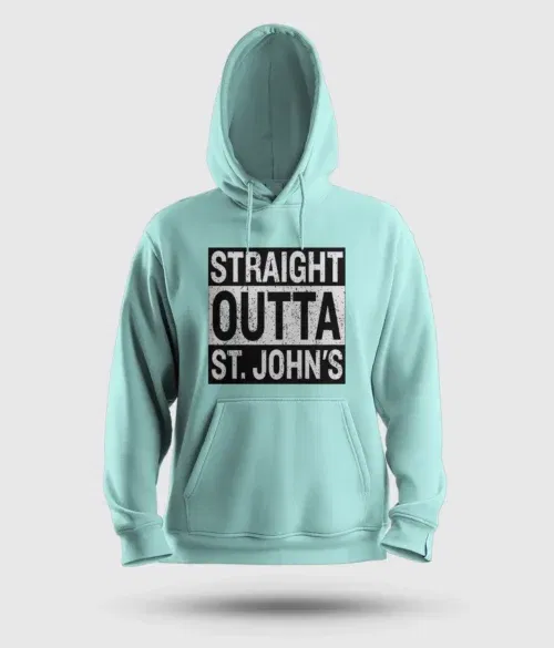 Straight outta st. Johns men/unisex hoodie in mint color