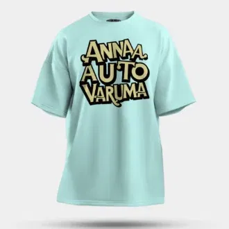 Anna Auto Varuma Men/Unisex Oversized T-Shirt in Mint Color