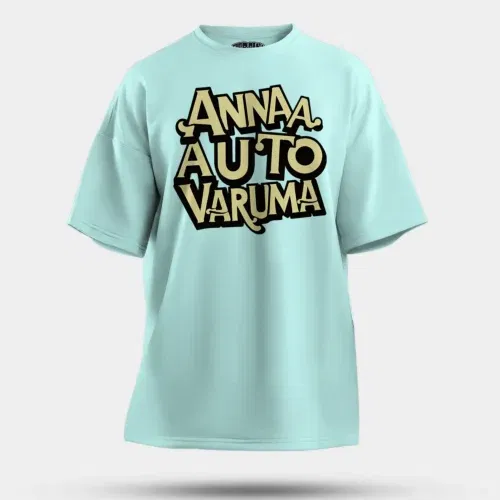 Anna auto varuma men/unisex oversized t-shirt in mint color