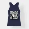 Straight Outta St. Johns Women's Tank Top in Navy Blue Color