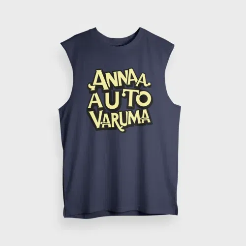 Anna auto varuma men/unisex tank top in navy blue color