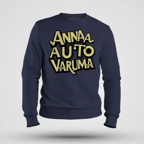 Anna auto varuma men/unisex sweatshirt in navy blue color