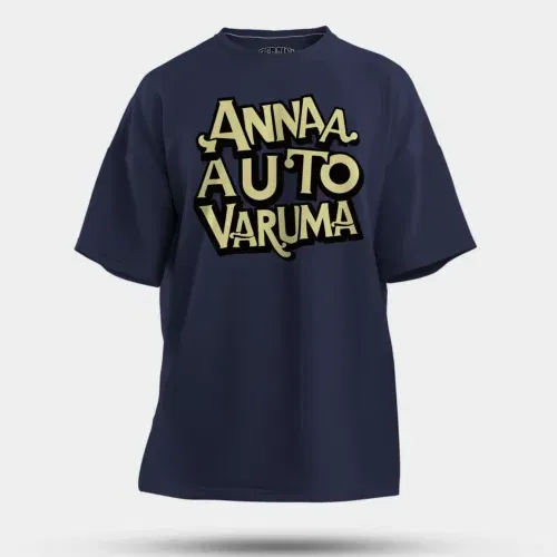 Anna auto varuma men/unisex oversized t-shirt in navy blue color