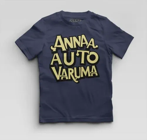 Anna auto varuma boys round neck t-shirt in navy blue color