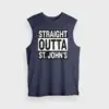Straight Outta St. Johns Men/Unisex Tank Top in Navy Blue Color