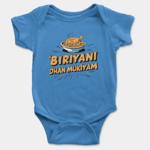 Biriyani dhan mukiyam onesie/romper in orchid blue color
