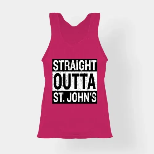 Straight outta st. Johns women's tank top in pink color