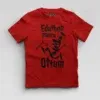 Eduthen Paaru Ottam Boys Round Neck T-Shirt in Red Color