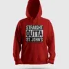 Straight Outta St. Johns Men/Unisex Hoodie in Red Color