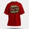 Anna Auto Varuma Men/Unisex Oversized T-Shirt in Red Color