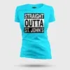 Straight Outta St. Johns Women's T-Shirt in SkyBlue Color