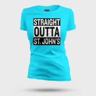 Straight Outta St. Johns Women's T-Shirt in SkyBlue Color