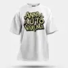 Anna Auto Varuma Men/Unisex Oversized T-Shirt in White Color