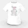 Naan 7Th Pass Na, Neenge Sslc Fail Girls Round Neck T-Shirt in White Color