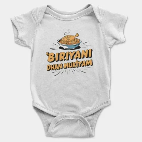 Biriyani dhan mukiyam onesie/romper in white color
