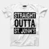 Straight Outta St. Johns Men/Unisex T-Shirt in White Color