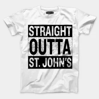 Straight Outta St. Johns Men/Unisex T-Shirt in White Color