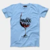 Innikki Plan - Wine Men/Unisex T-Shirt in Baby Blue Color