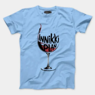Innikki Plan - Wine Men/Unisex T-Shirt in Baby Blue Color