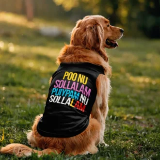 Poo Nu Sollalam Dog Tank in Black Color
