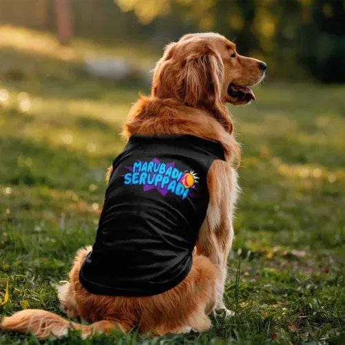 Marubadi seruppadi dog tank in black color