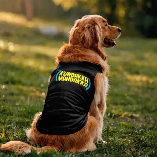 Kundakka mandakka dog tank in black color