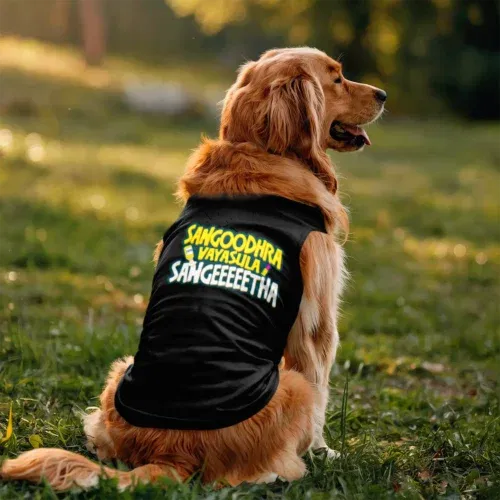 Sangoodhara vayasula sangeeetha dog tank in black color