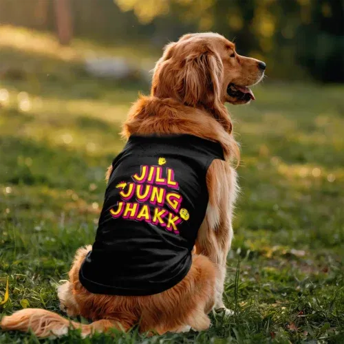 Jill jung jhakk dog tank in black color