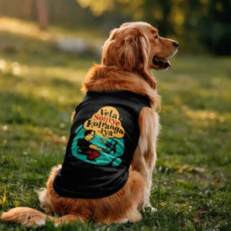 Vela Soliye Kolrangaiya Dog Tank in Black Color