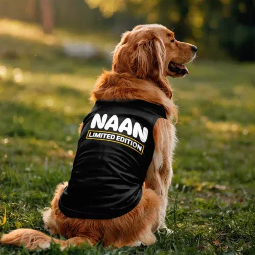 Naan limited edition dog tank in black color