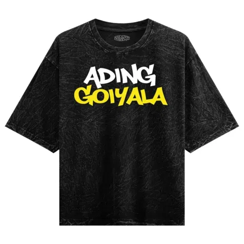 Ading goiyala men/unisex acid wash oversized t-shirt in black color