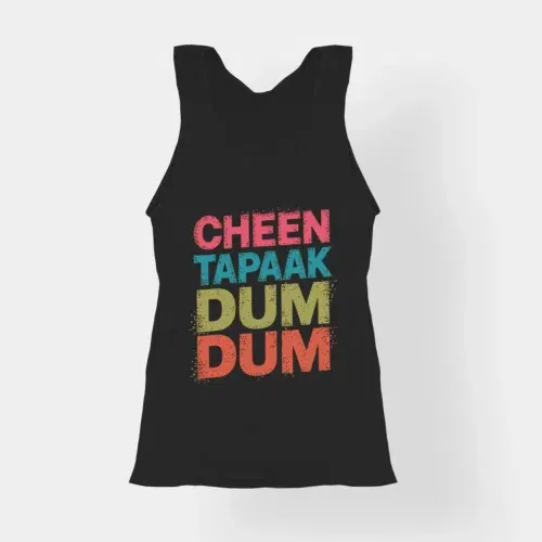 Cheen tapaak dum dum women's tank top in black color