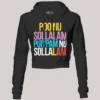 Poo Nu Sollalam Women's Crop Hoodies in Black Color