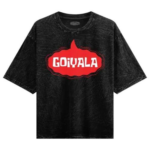 Goiyala men/unisex acid wash oversized t-shirt in black color