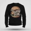 Innikki Plan - Burger Men/Unisex Sweatshirt in Black Color