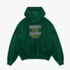 Mummy Paavam, Daddy Also Paavam Men/Unisex Acid Wash Hoodie in Bottle Green Color