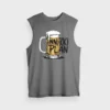Inniki Plan - Beer Men/Unisex Tank Top in Charcoal Melange Color