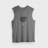 Innikki Plan - Wine Men/Unisex Tank Top in Charcoal Melange Color