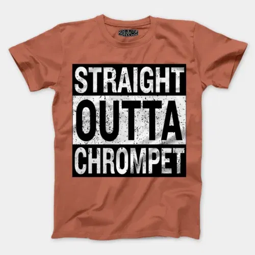 Straight outta chrompet men/unisex t-shirt in copper color