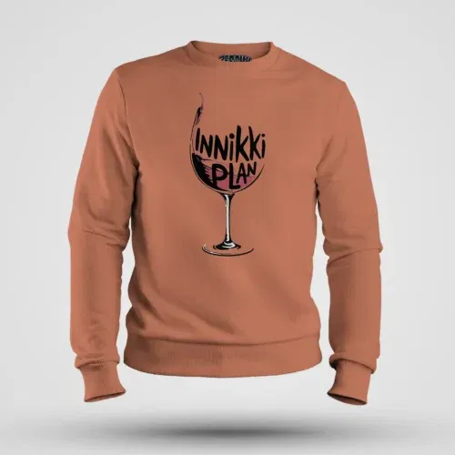 Innikki plan - wine men/unisex sweatshirt in coral color