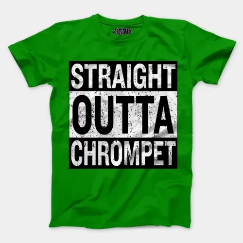 Straight outta chrompet men/unisex t-shirt in flag green color
